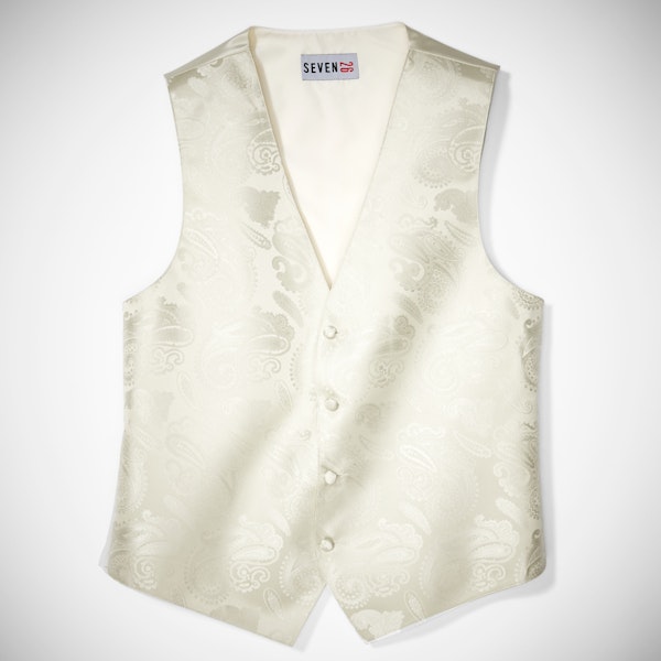 Ivory Paisley Vest