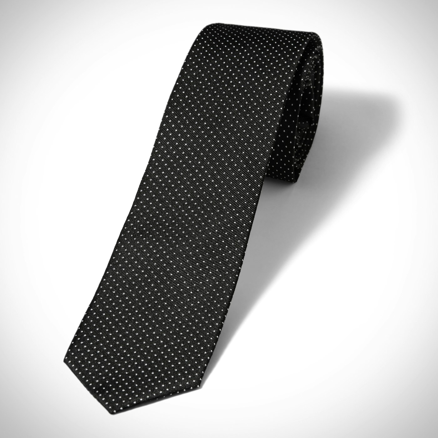 Black and White Pin Dot Tie