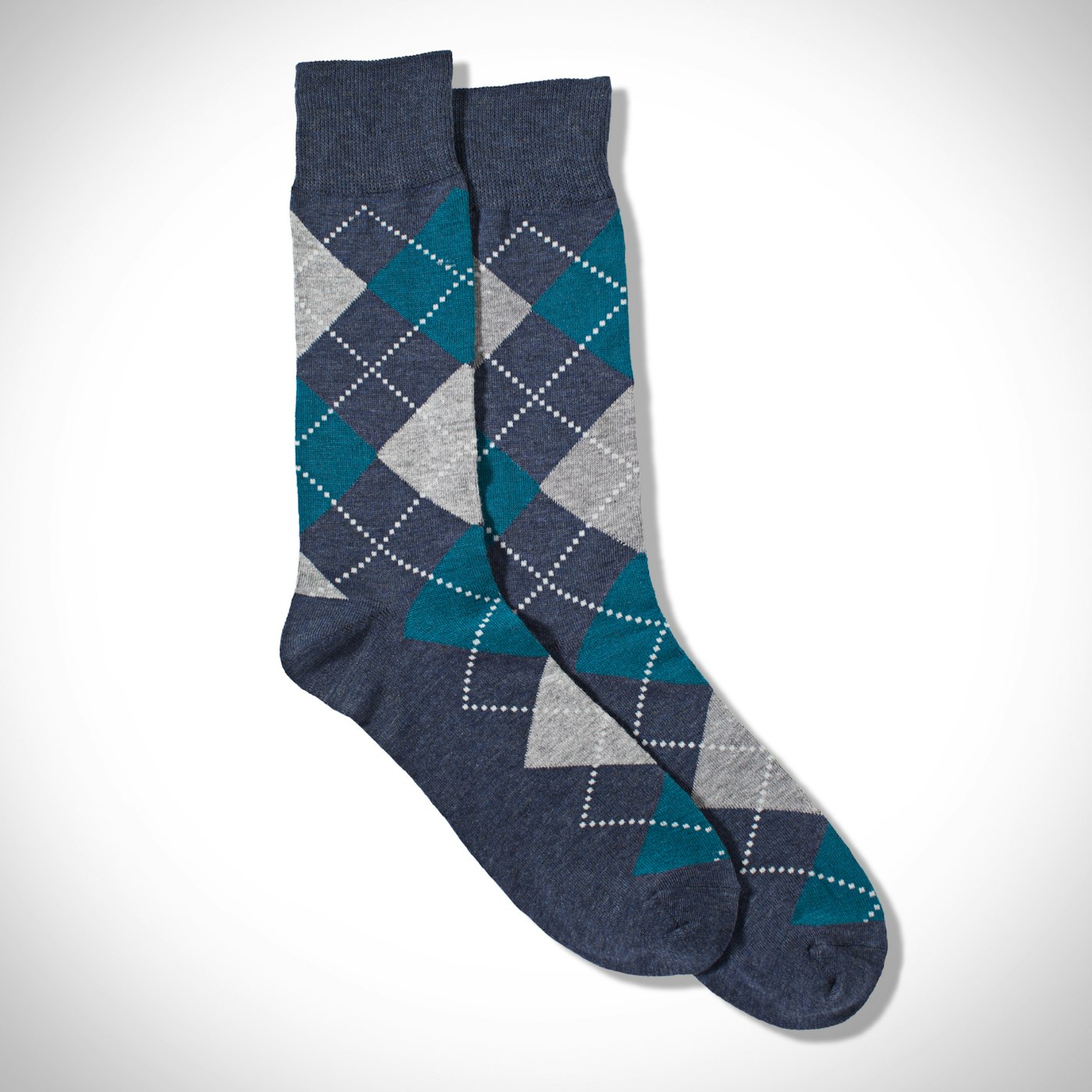 Blue Argyle Socks: Full Print