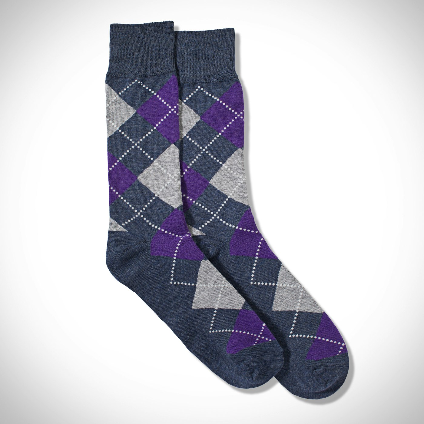 Royal Purple Argyle Socks - Full Print