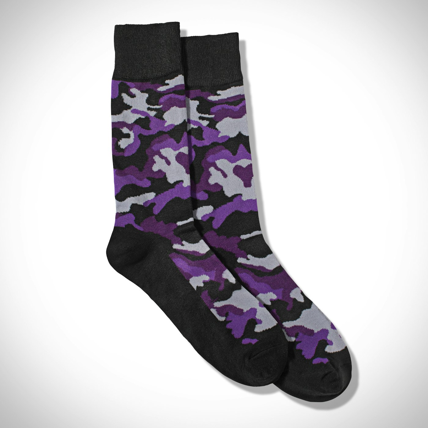 Royal Purple Camo Print Socks