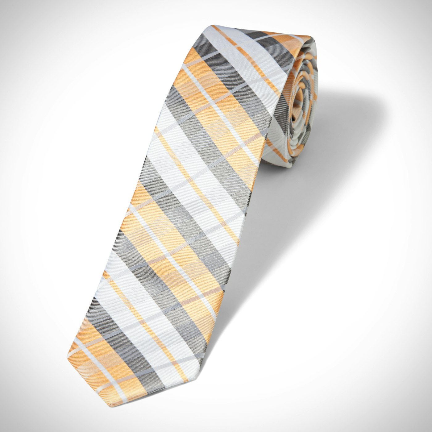 Yellow Oversized Plaid Tie