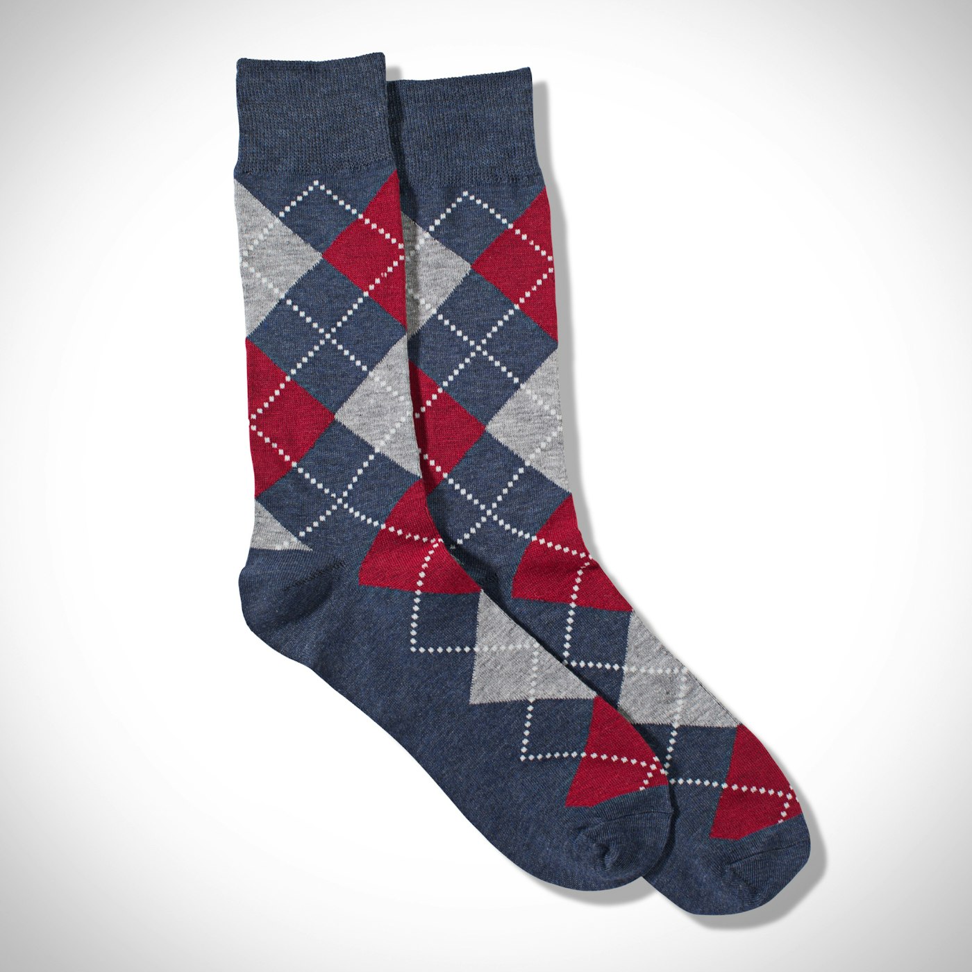 Red Argyle Socks: Full Print