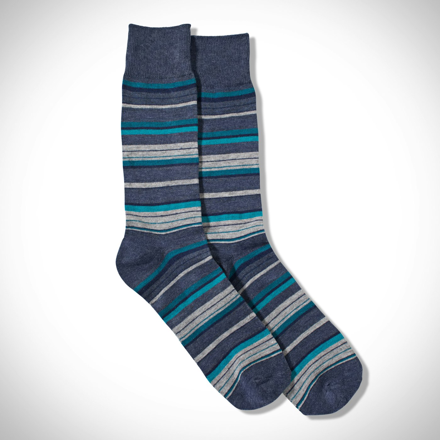 Blue Micro Stripe Socks