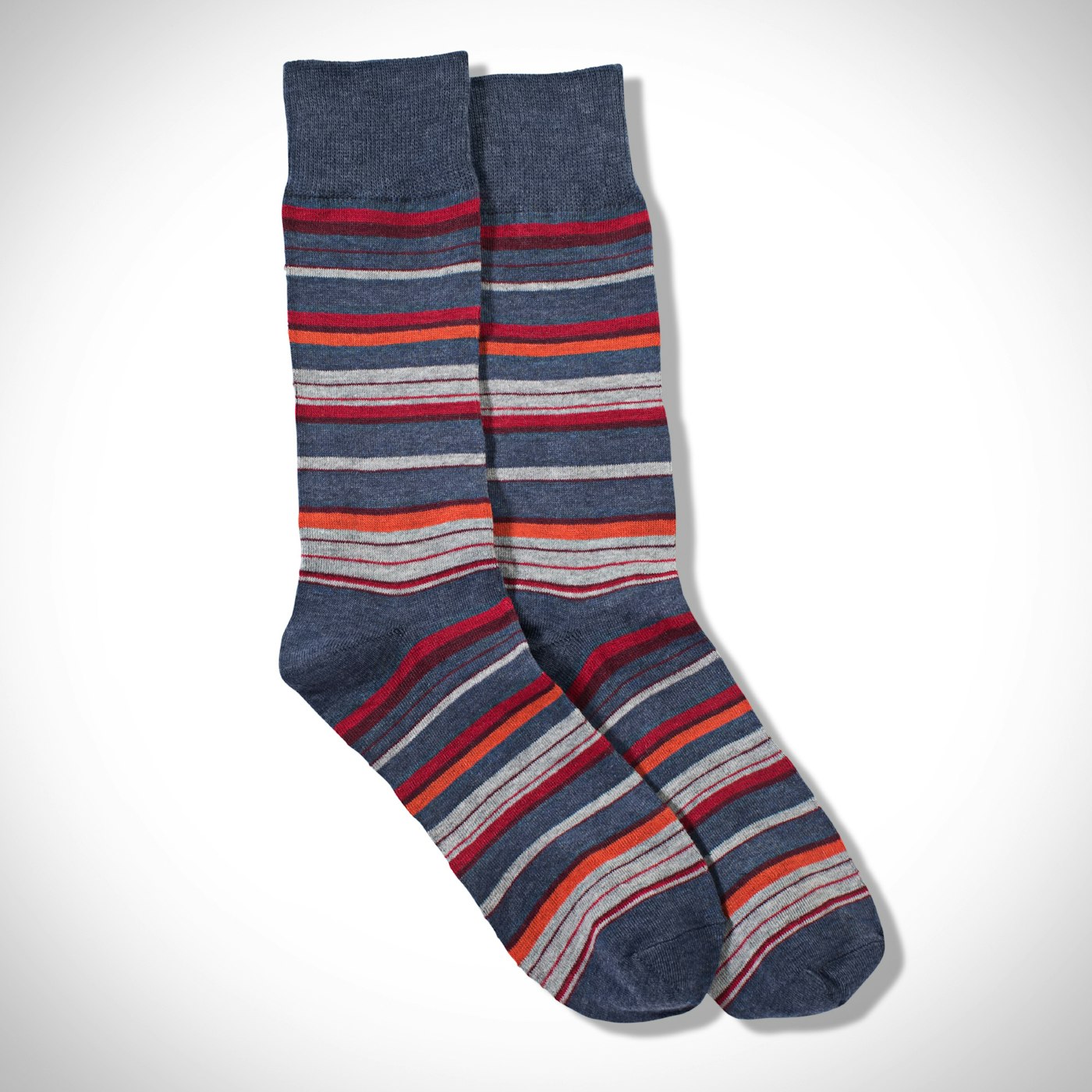 Red Micro Stripe Socks