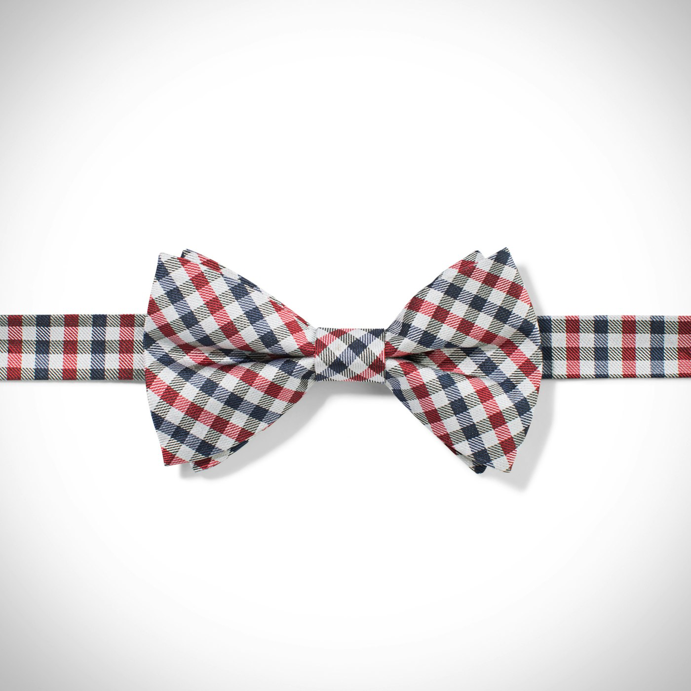 Red Gingham Pre-Tied Bow Tie