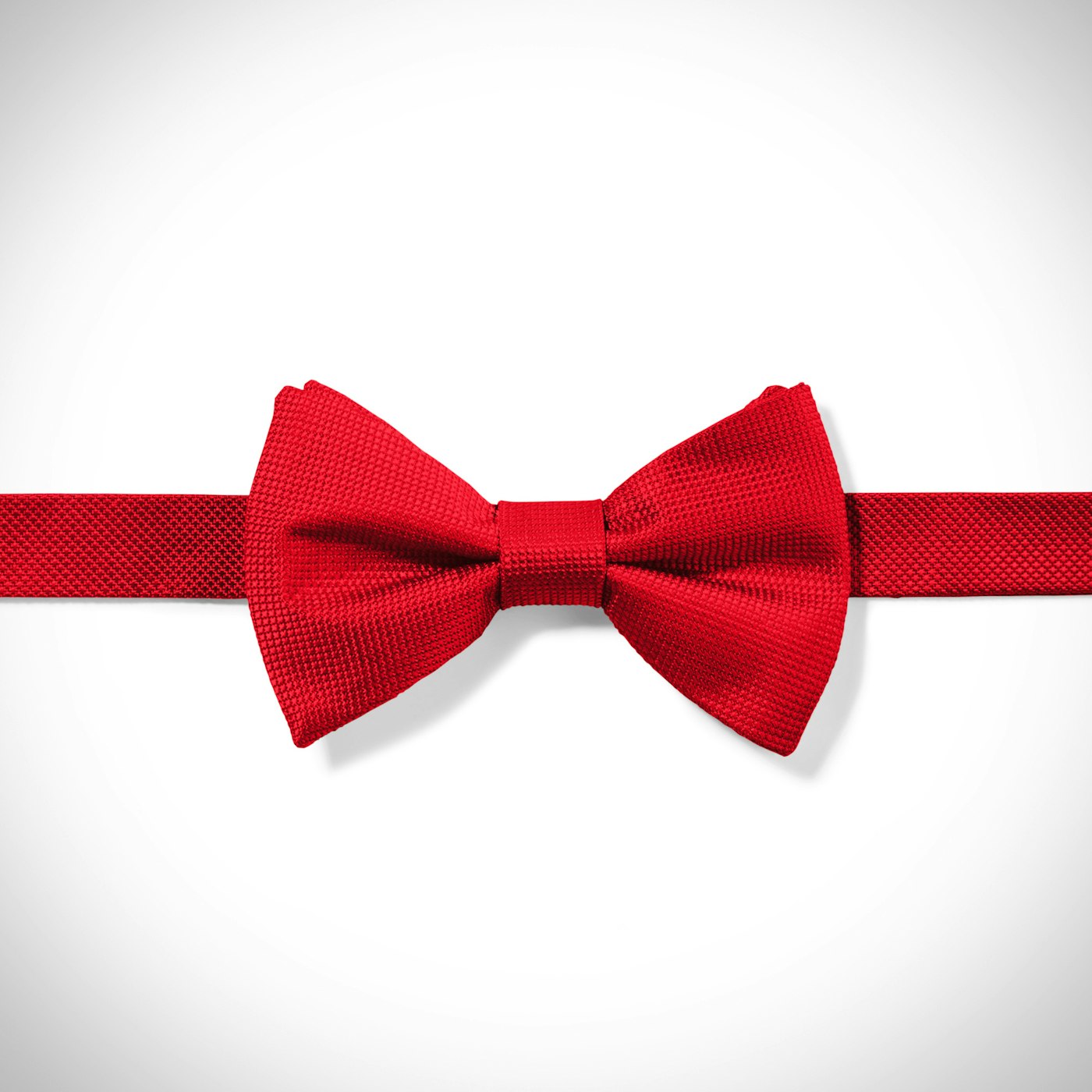 Red Textured Micro Square Pre-Tied Bow Tie
