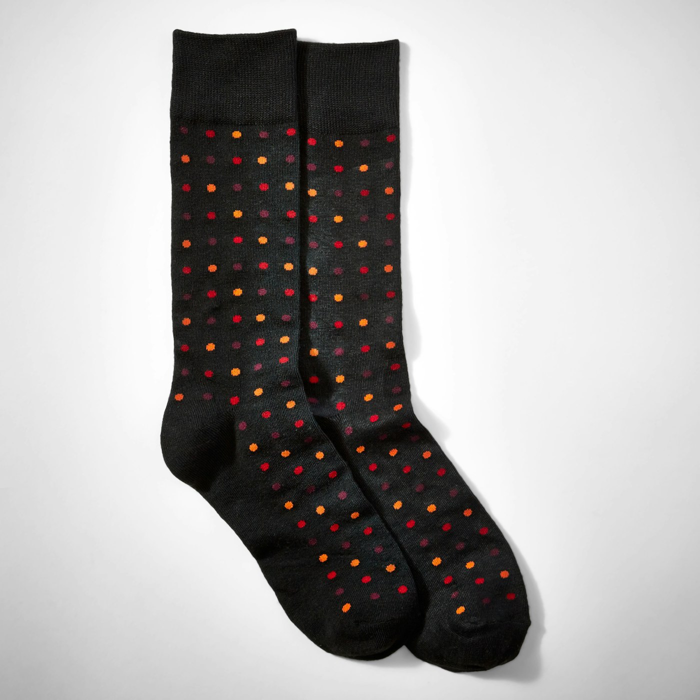 Orange Multi Shade Pin Dot Socks