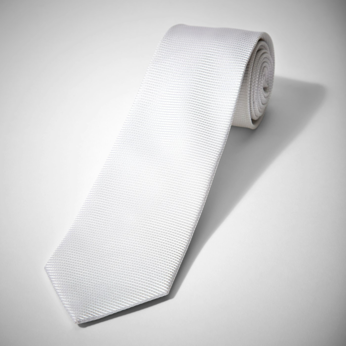 Iridescent White Dobby Tie