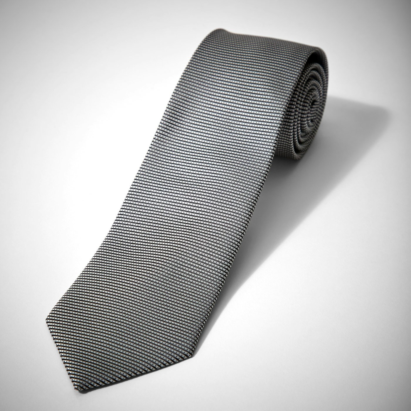 Iridescent Platinum Dobby Tie