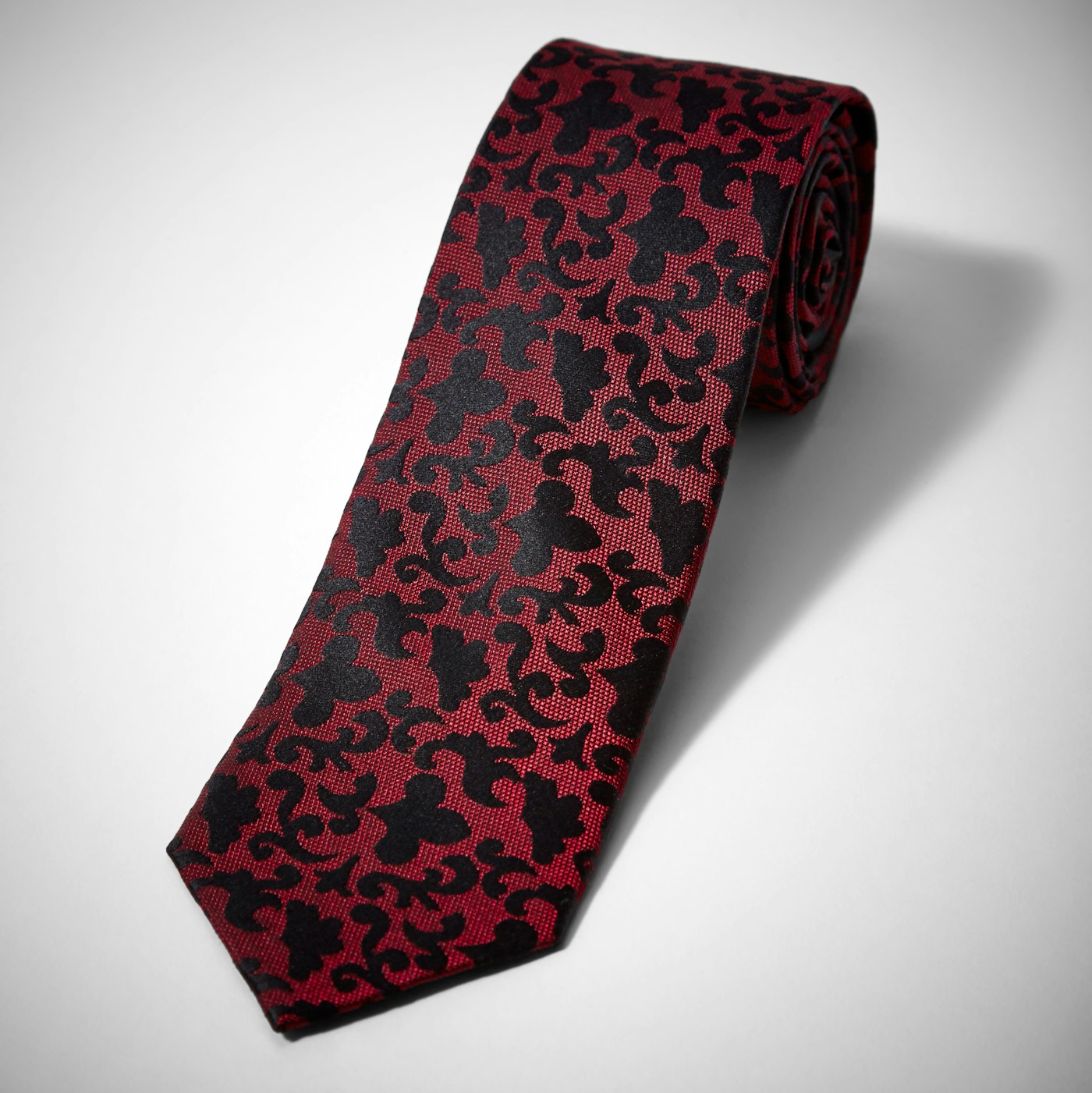Wine Vintage Brocade Tie