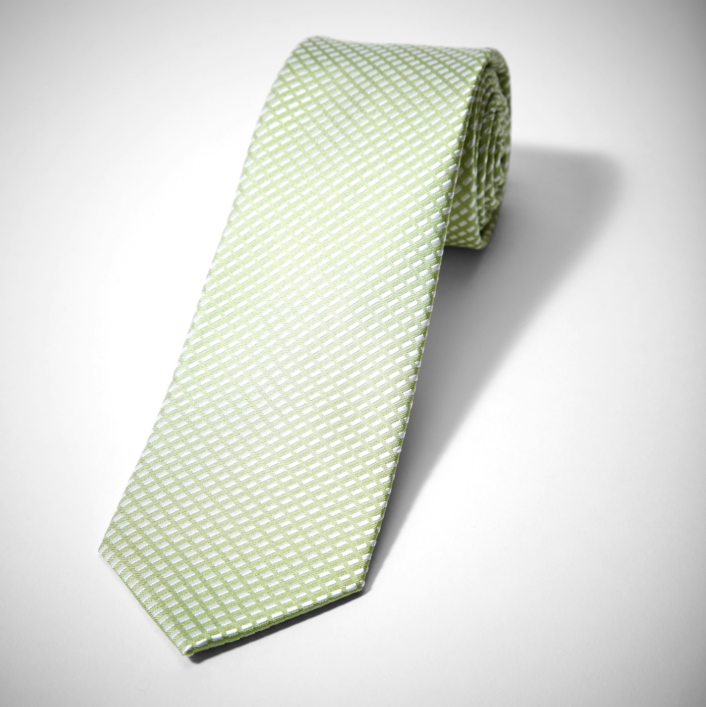 Green Diagonal Dobby Tie