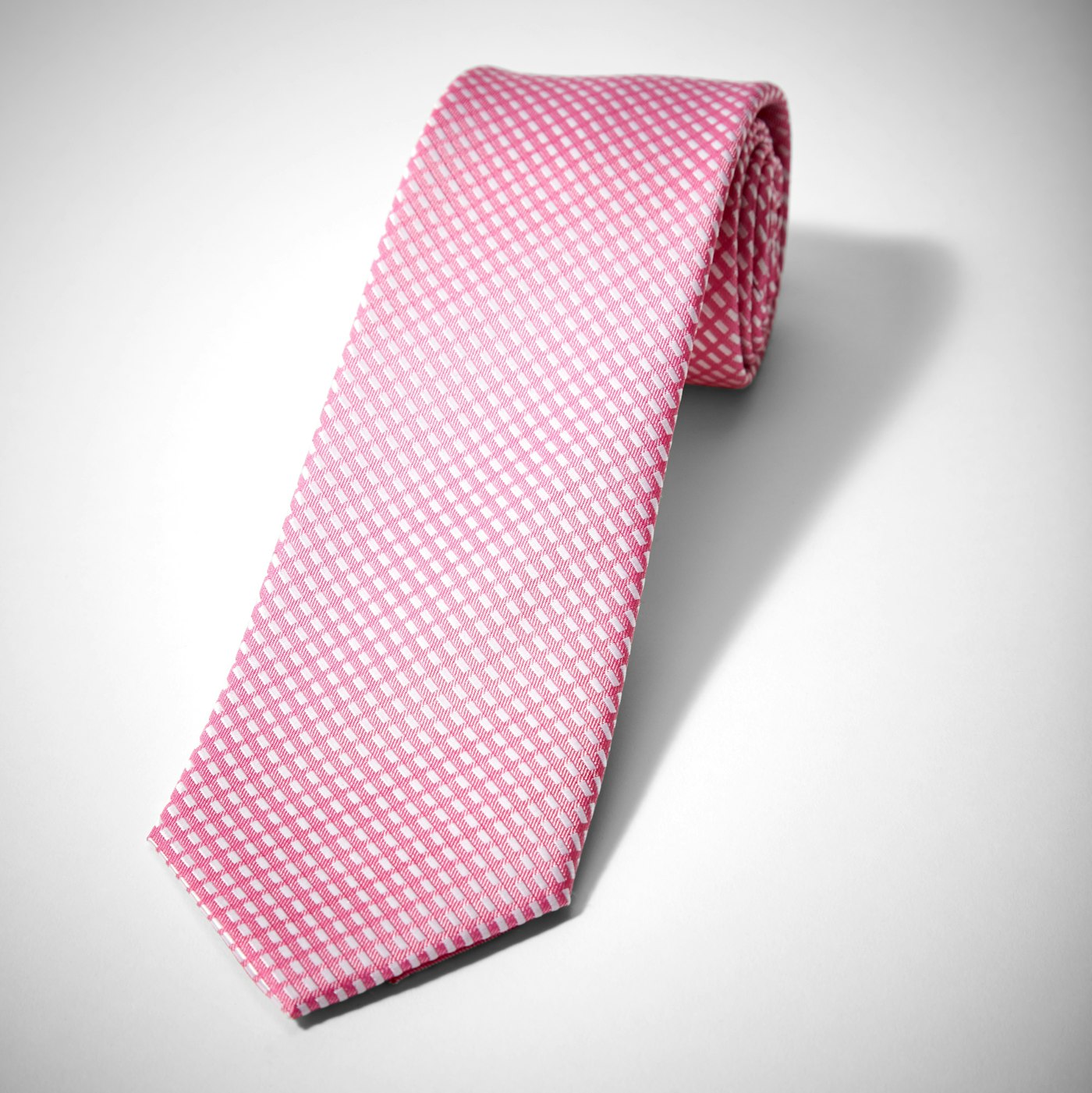 Pink Diagonal Dobby Tie