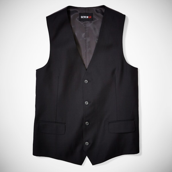 Black Tailored Suit Vest