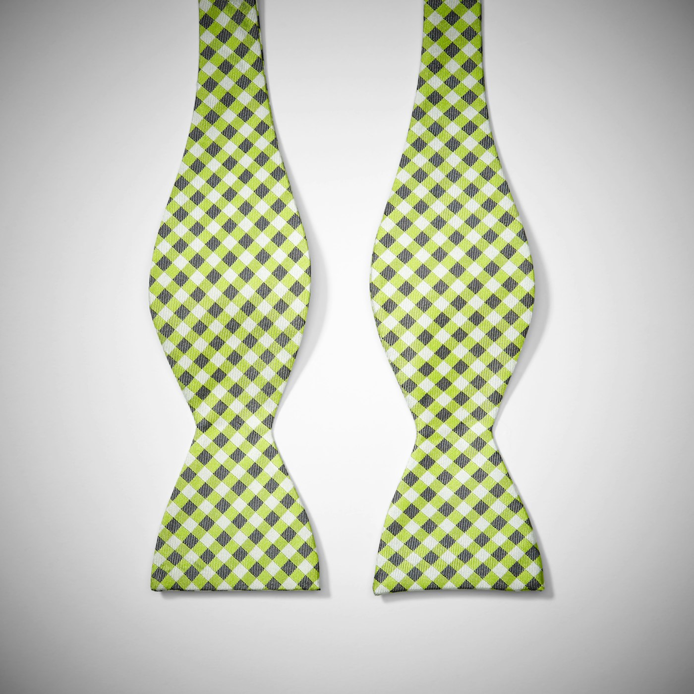 Green Gingham Bow Tie