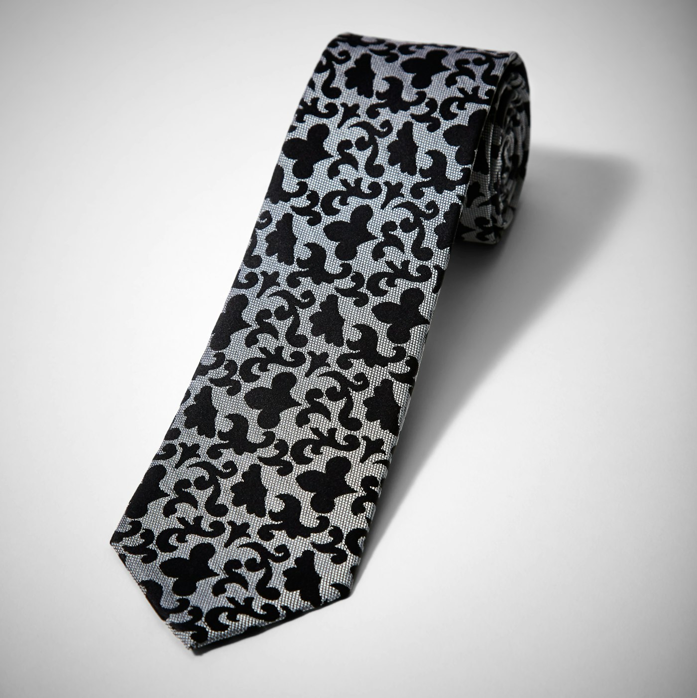 Gray Vintage Brocade Tie