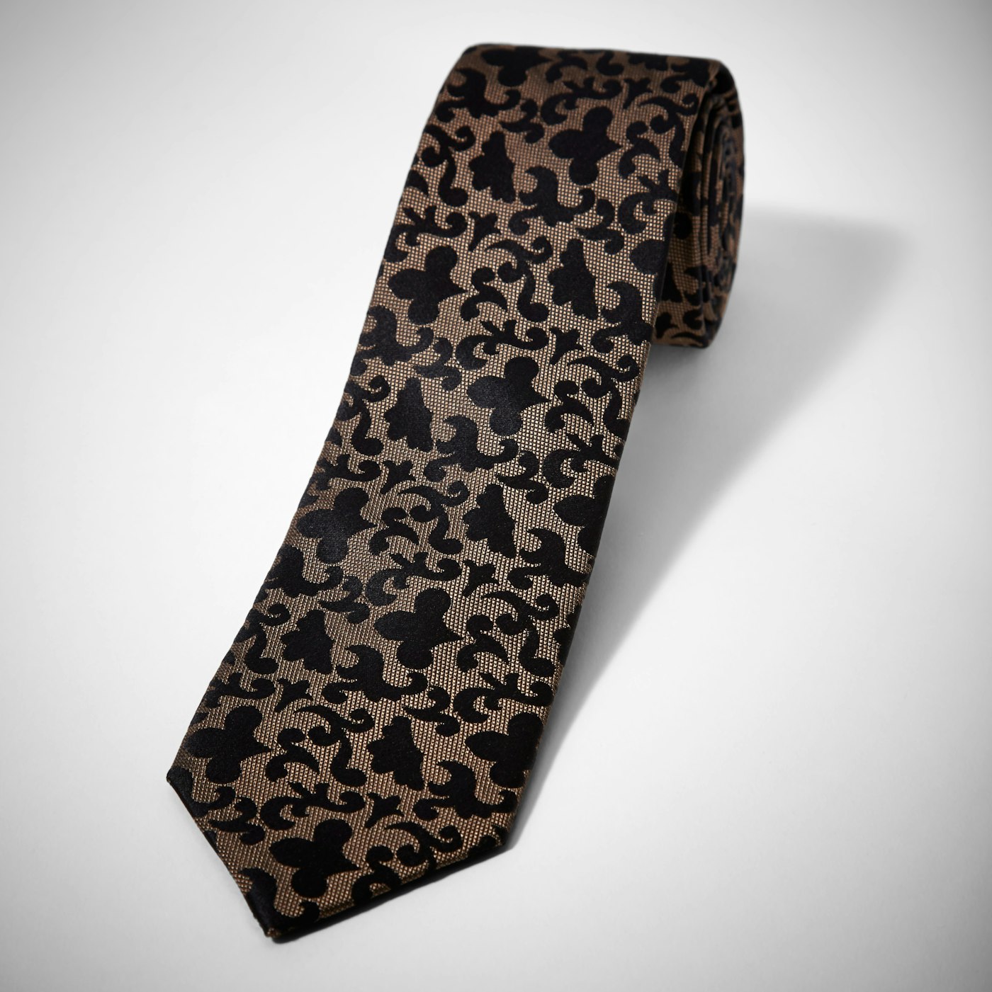 Taupe Vintage Brocade Tie