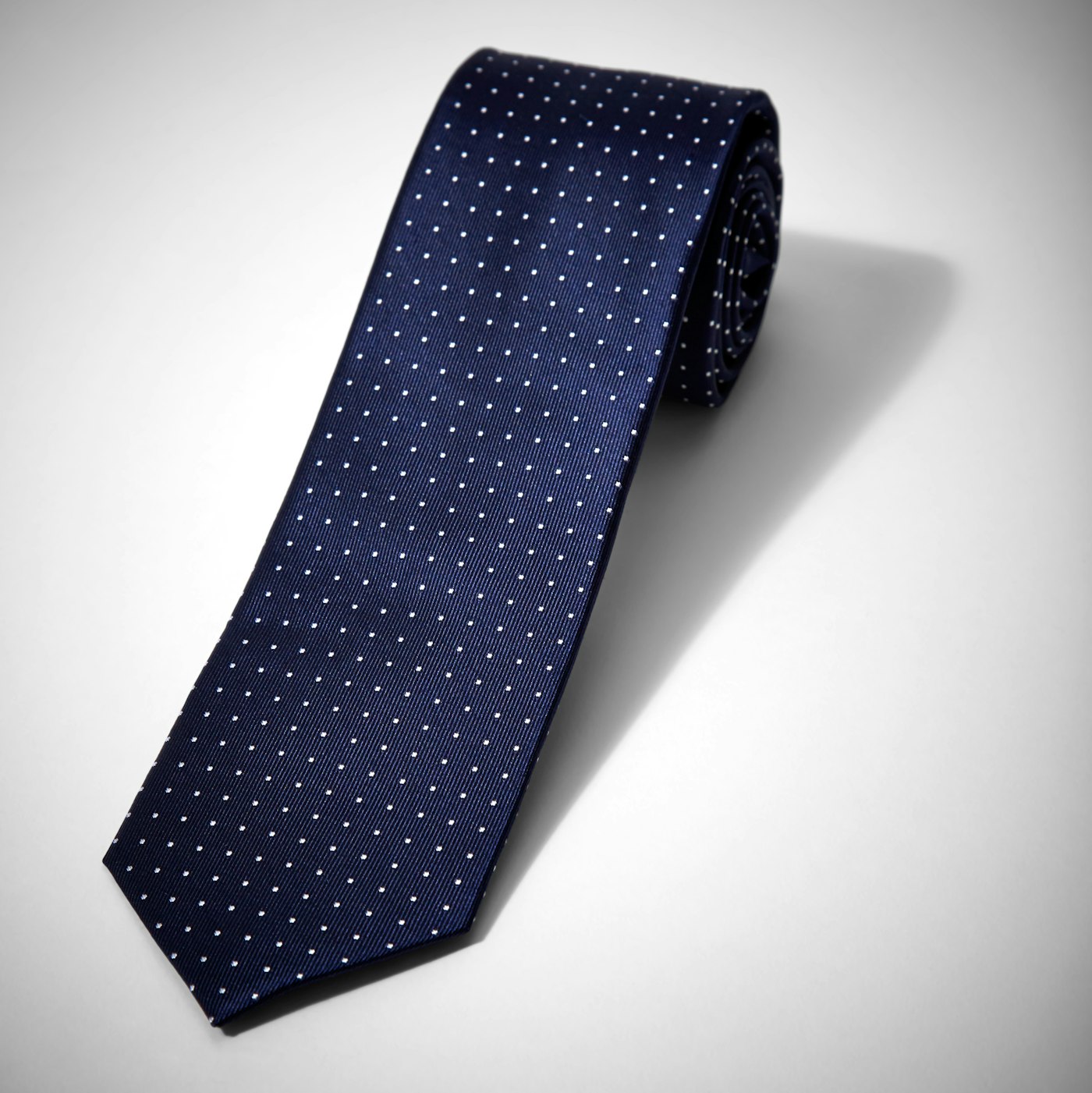 Blue and White Pin Dot Tie