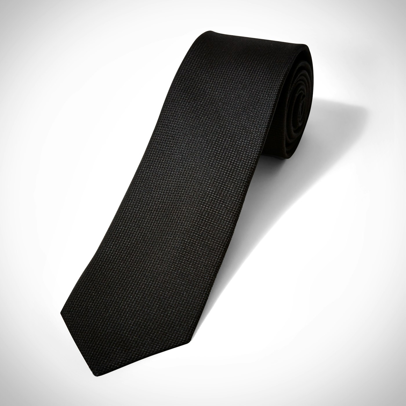 Black Textured Micro Square Tie