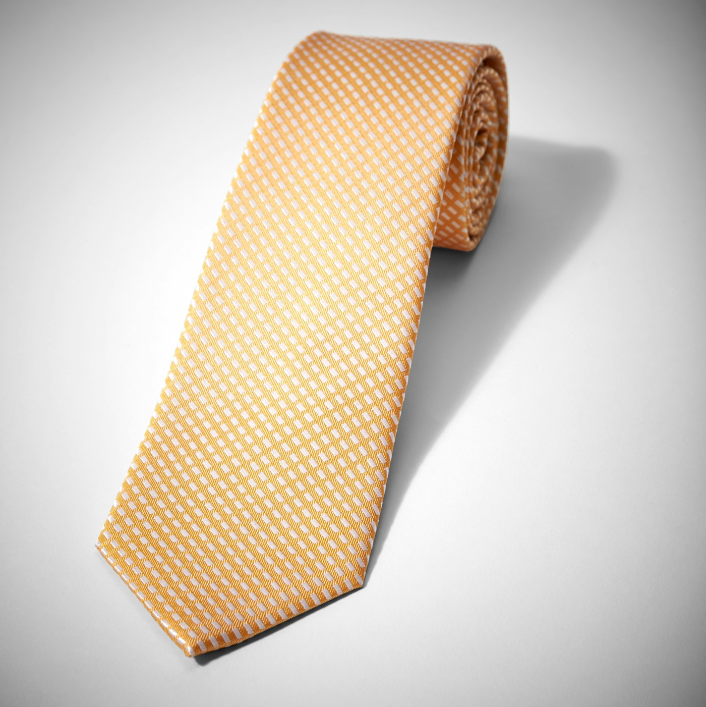 Yellow Diagonal Dobby Tie