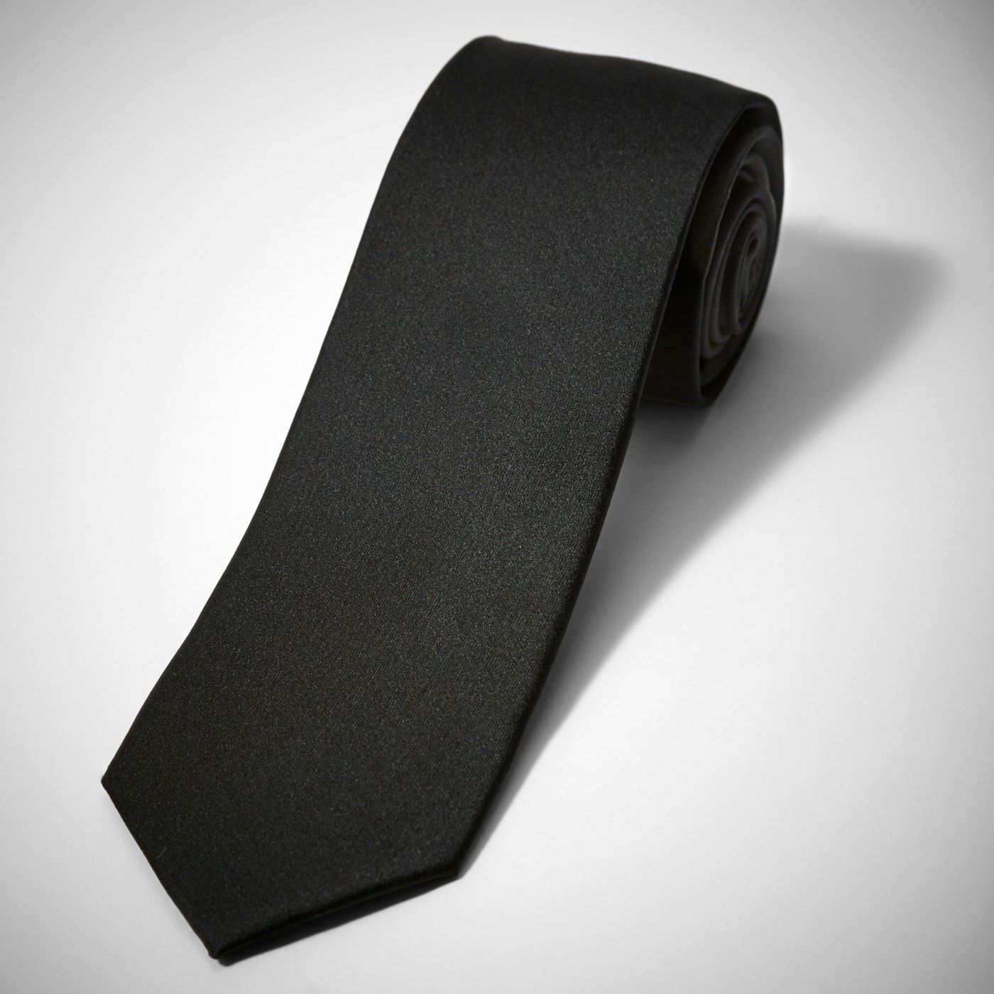 Black Satin Tie