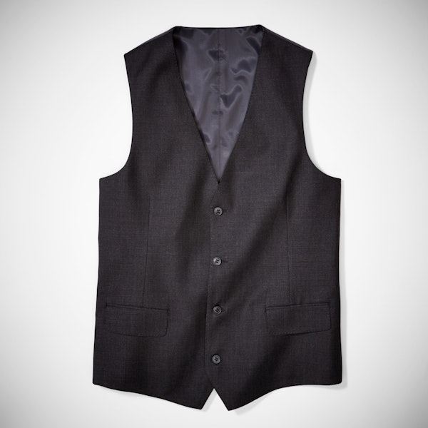 Charcoal Gray Tailored Suit Vest