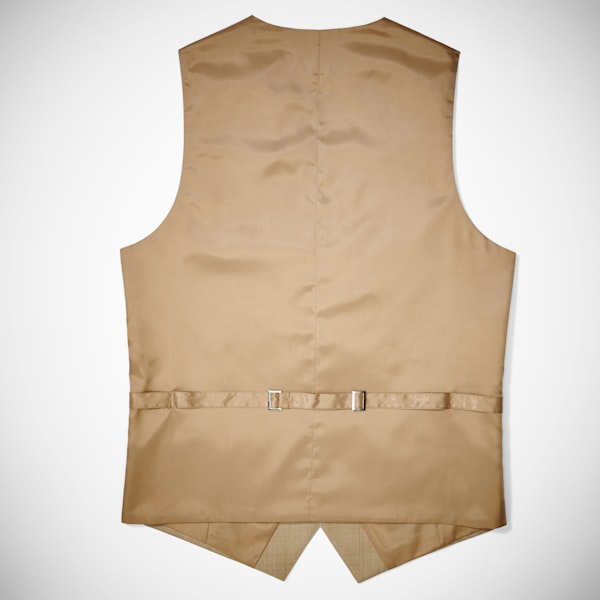 Tan Sharkskin Tailored Suit Vest
