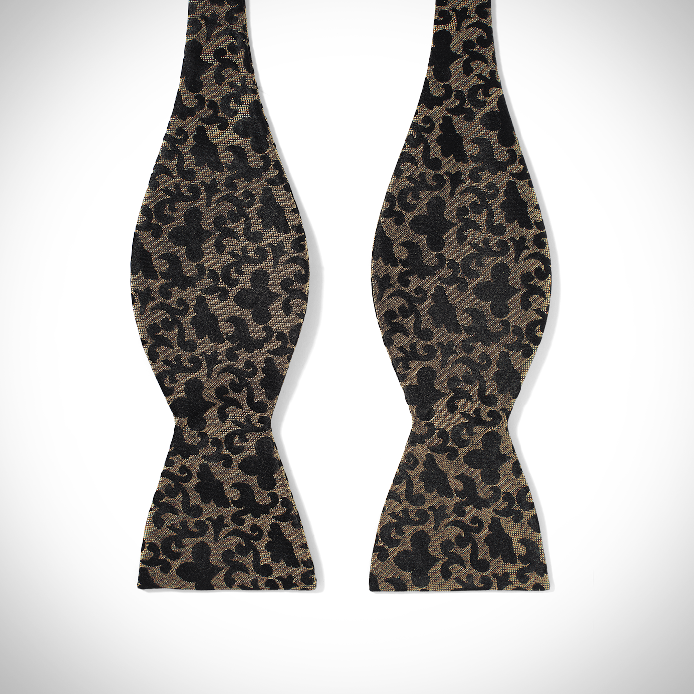Taupe Vintage Brocade Bow Tie