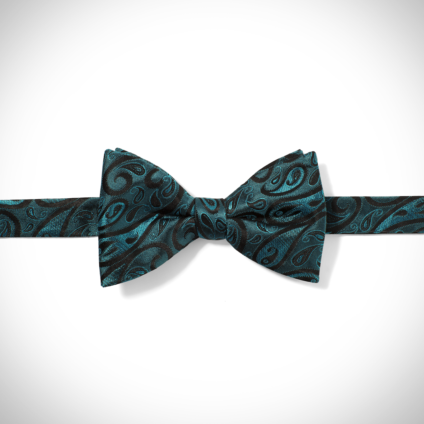 Emerald Modern Paisley Pre-Tied Bow Tie