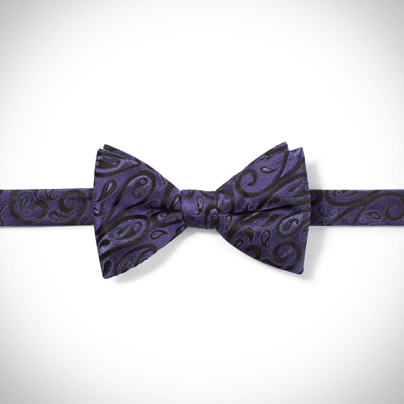 Purple Modern Paisley Pre-Tied Bow Tie
