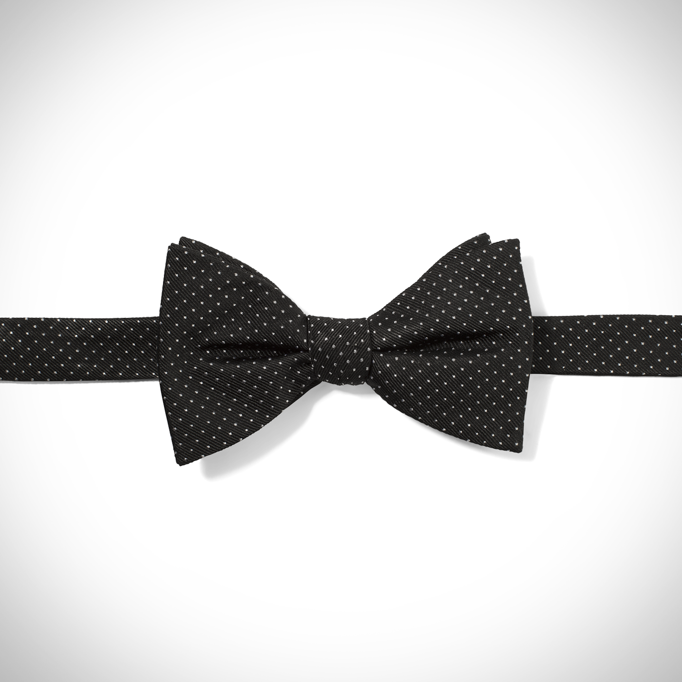 Black and White Polka Dot Pre-Tied Bow Tie