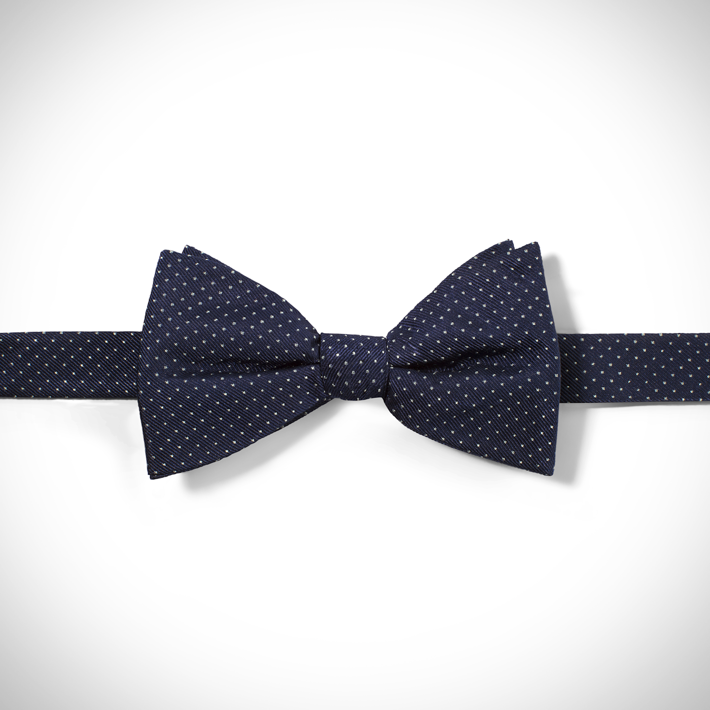 Navy and White Pin Dot Tie