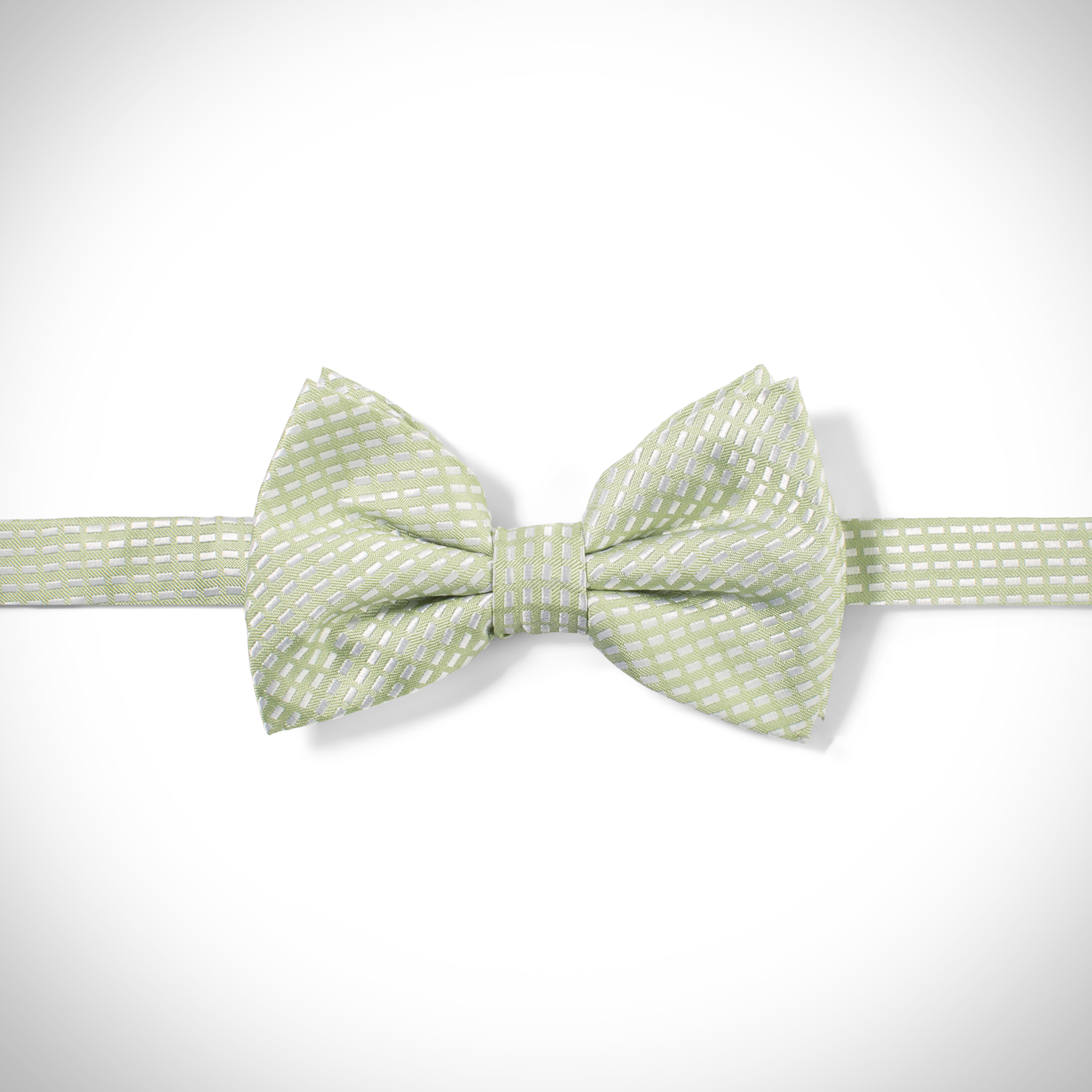 Green Diagonal Dobby Pre-Tied Bow Tie