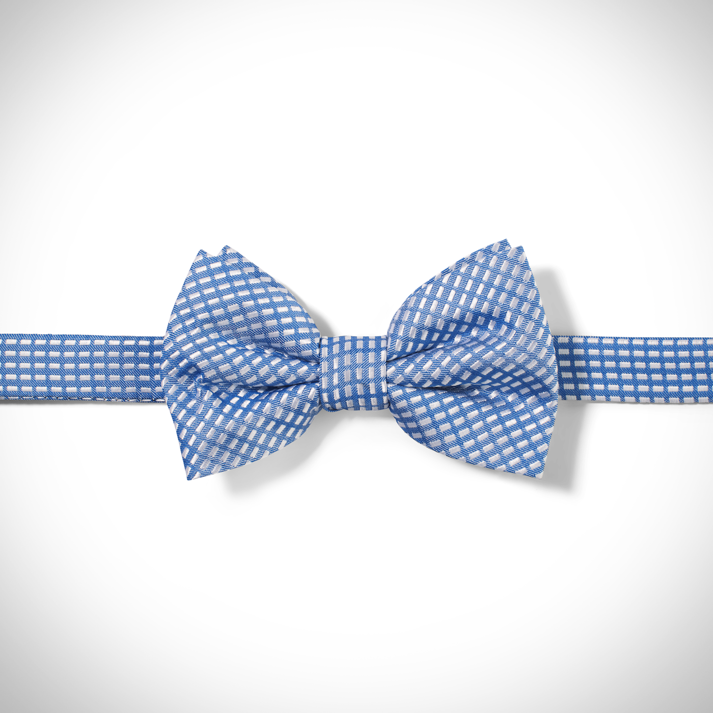 Medium Blue Dobby Pre-Tied Bow Tie