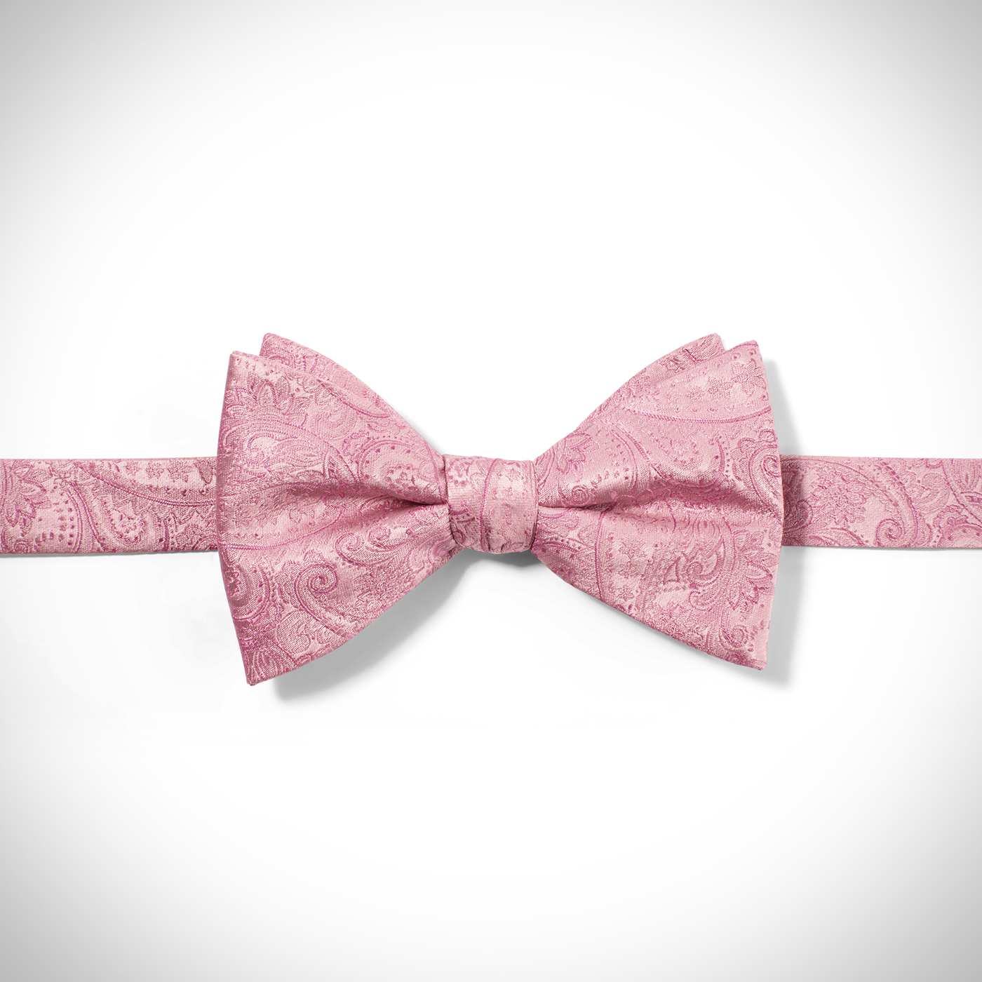 Pink Classic Paisley Pre-Tied Bow Tie