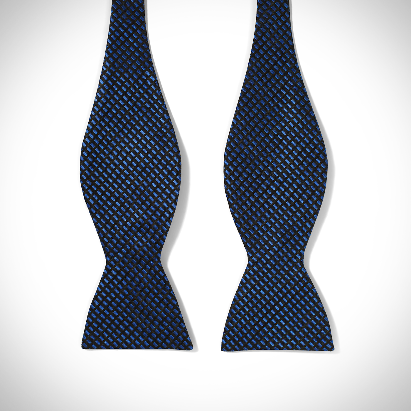 Blue Diagonal Dobby Bow Tie