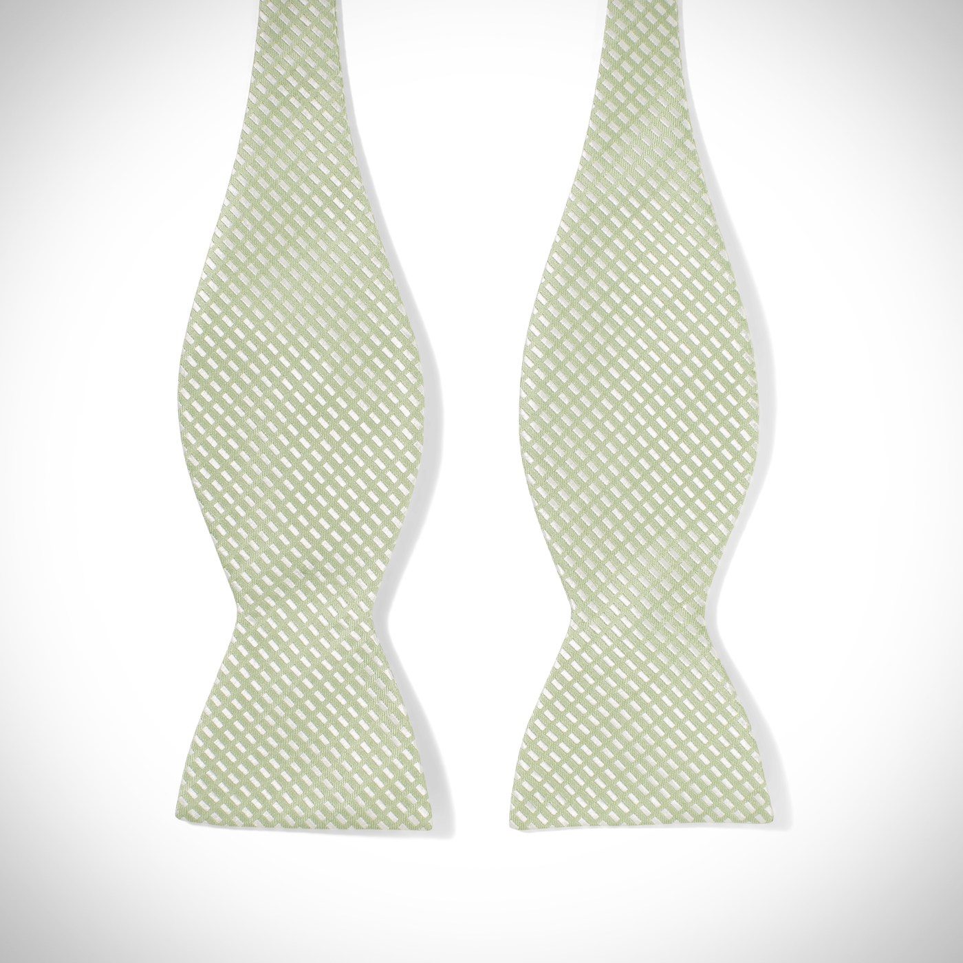 Green Diagonal Dobby Bow Tie