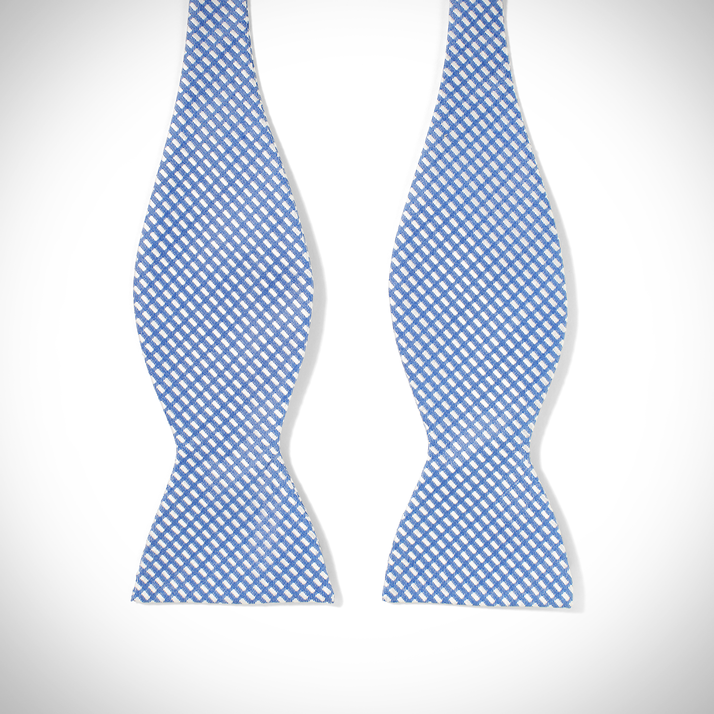 Medium Blue Diagonal Dobby Tie