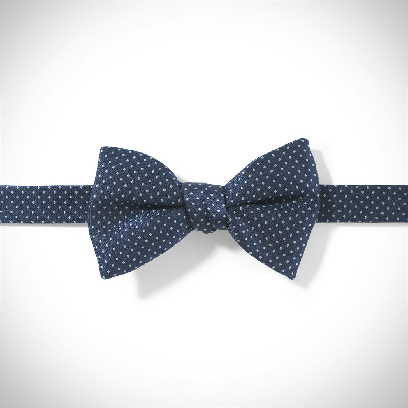 Dark Navy and White Pin Dot Pre-Tied Bow Tie