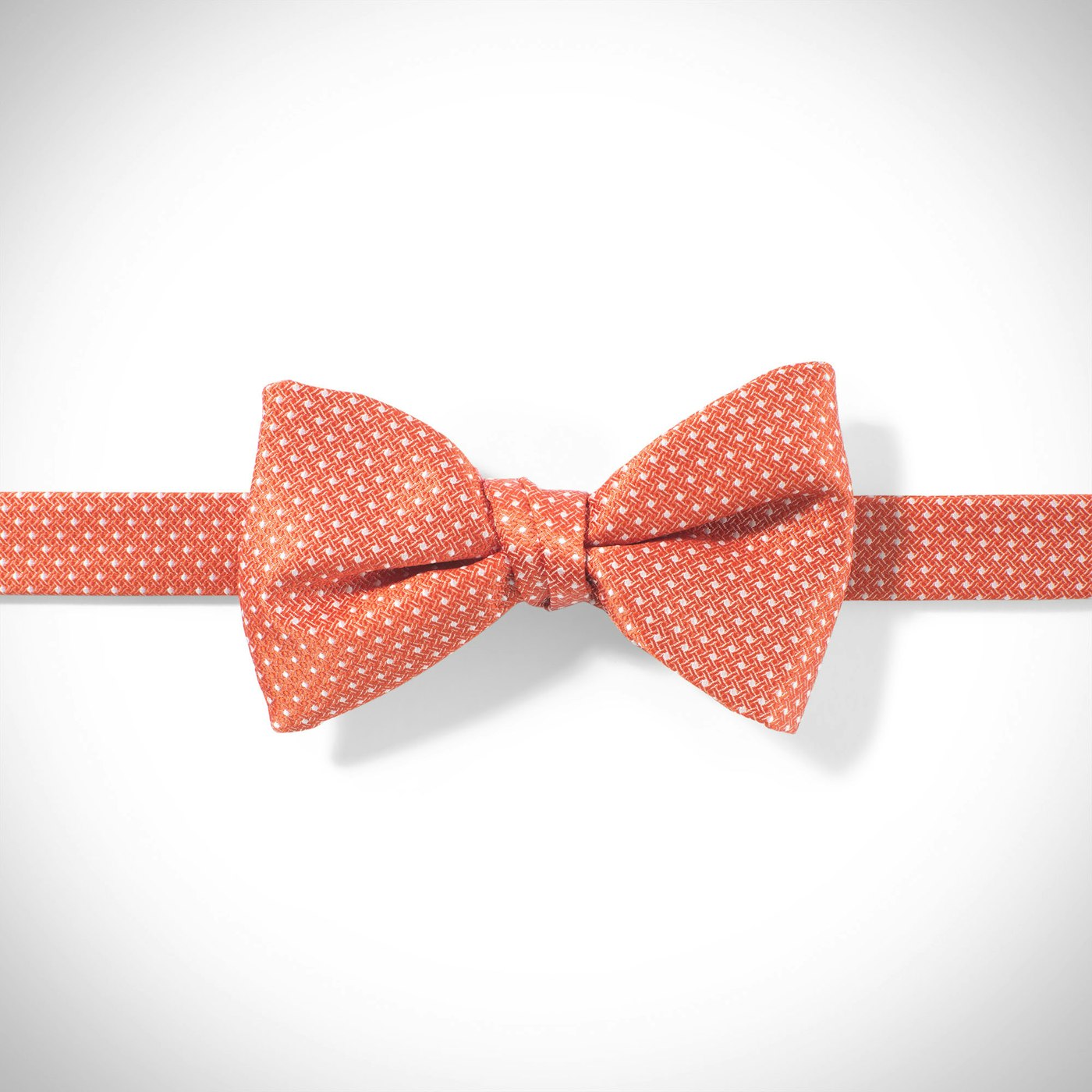 Jalapeno Dark Orange and White Pin Dot Pre-tied Bow Tie