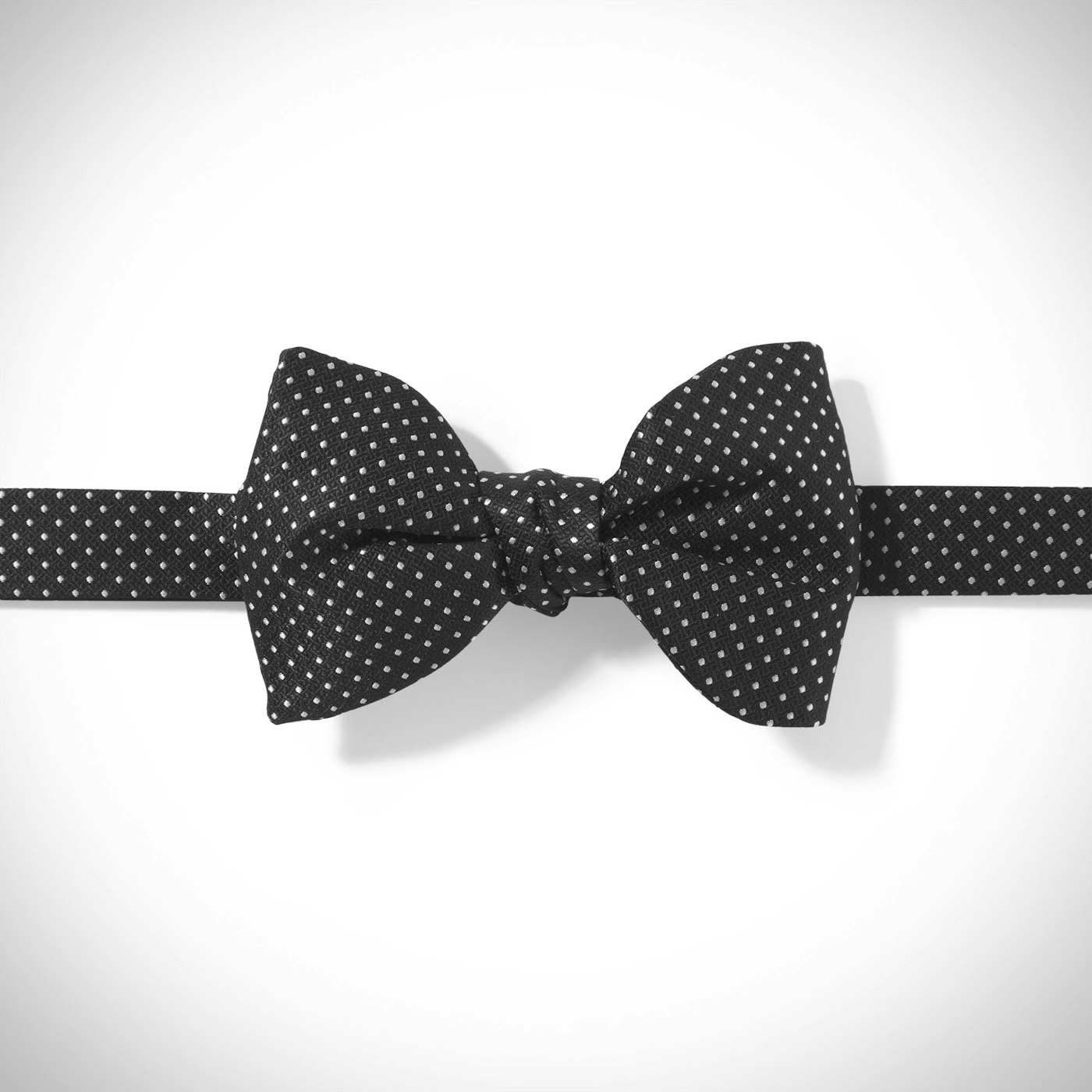 Black and White Pin Dot Pre-tied Bow Tie