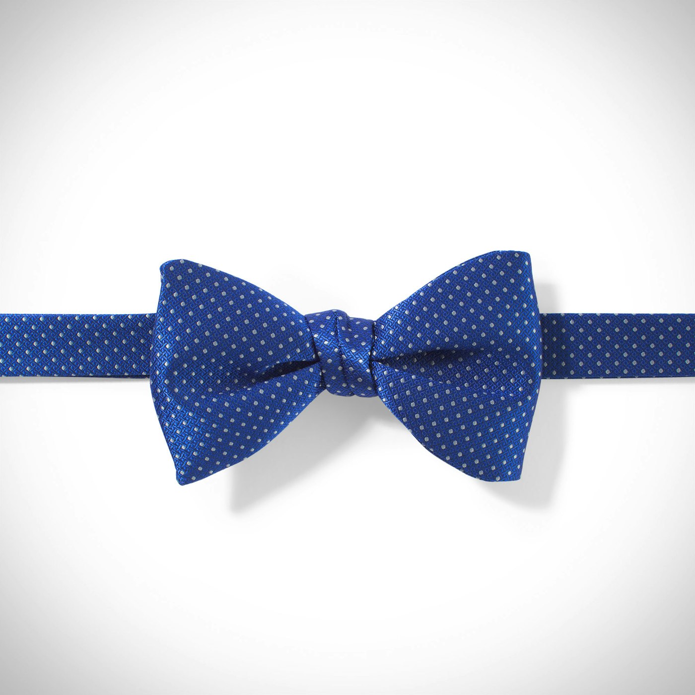 Royal Blue and White Pin Dot Pre-Tied Bow Tie