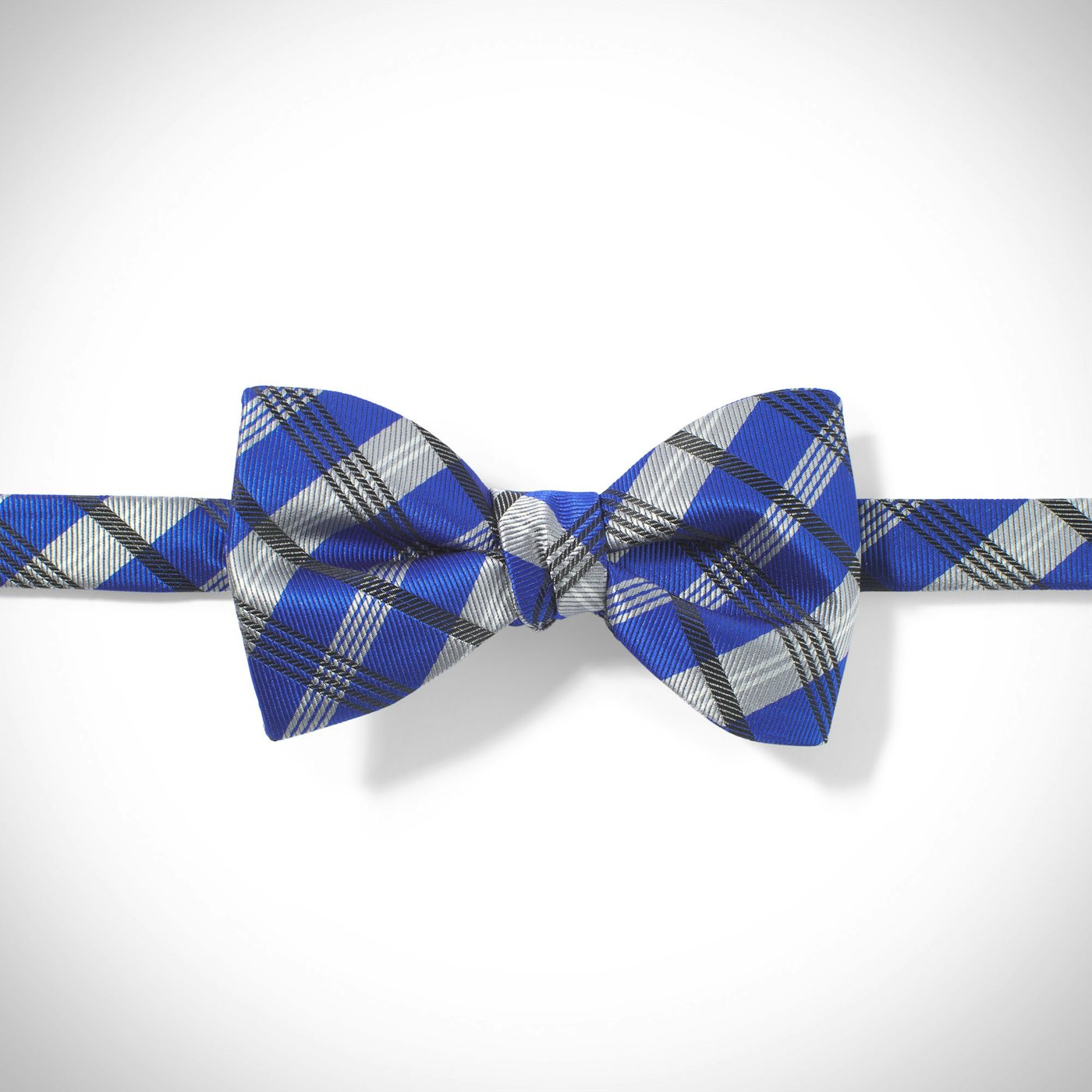 Royal Blue Plaid Pre-Tied Bow Tie