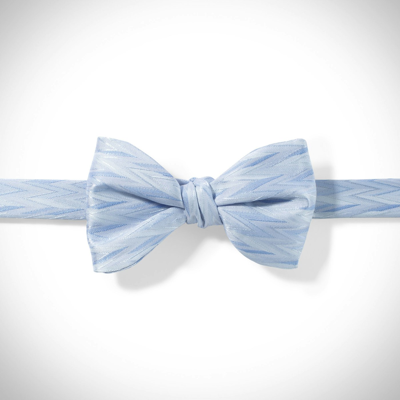 Ice Blue Zig Zag Pre-Tied Bow Tie