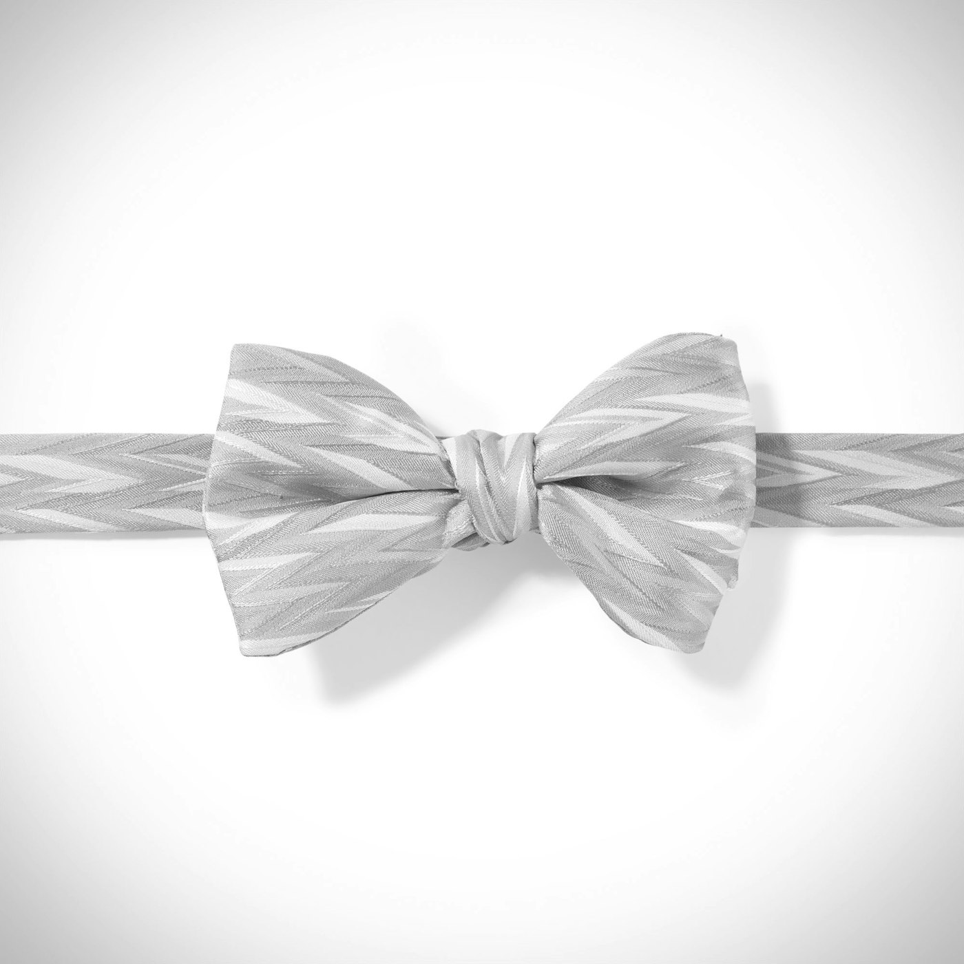 Platinum Zig Zag Pre-Tied Bow Tie