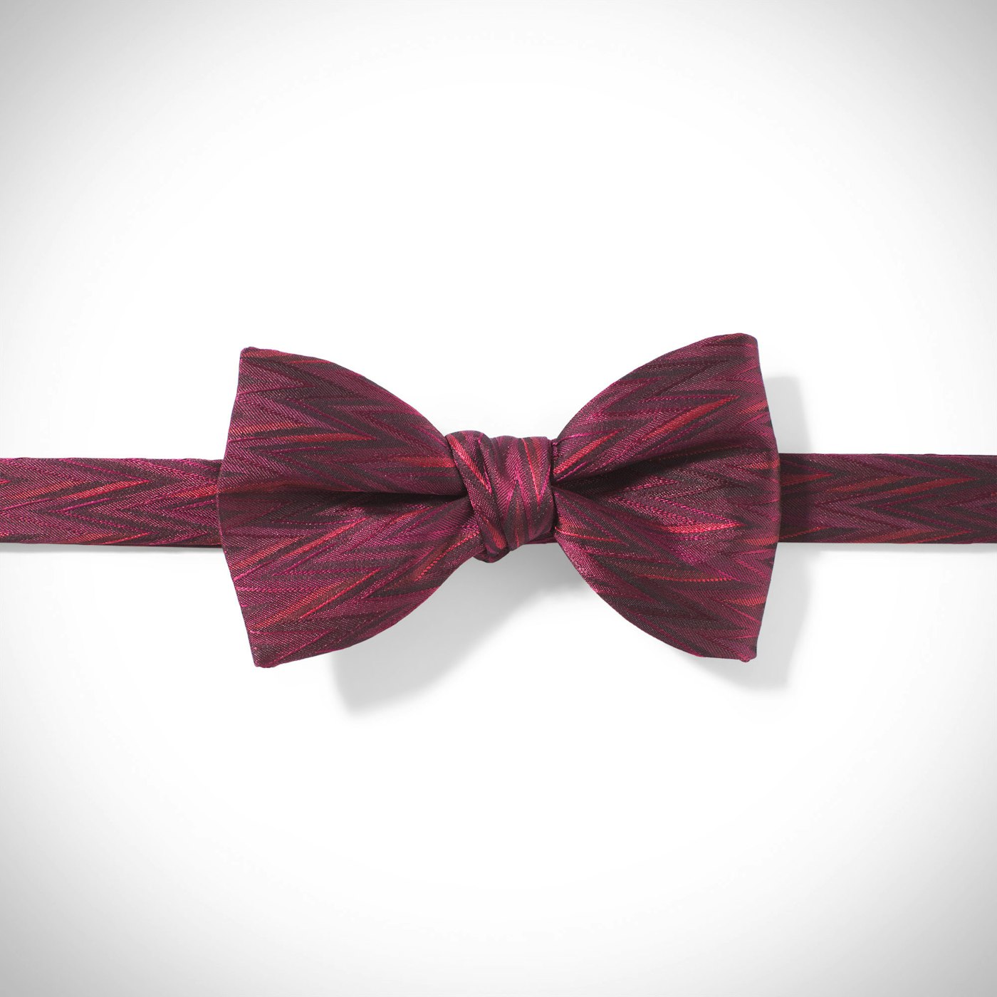 Wine-Sangria Zig Zag Pre-Tied Bow Tie