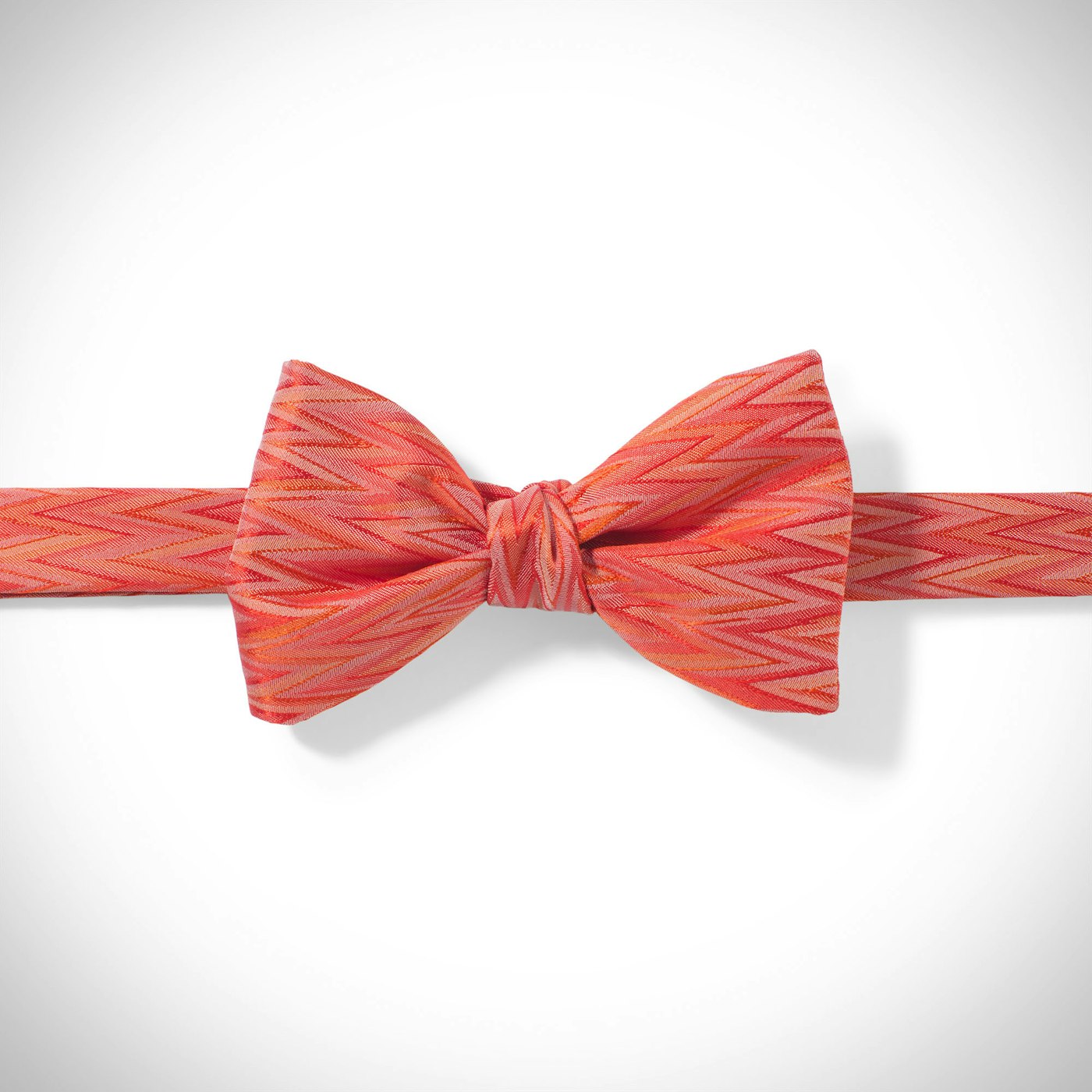 Dark Orange-Jalapeno Zig Zag Pre-Tied Bow Tie