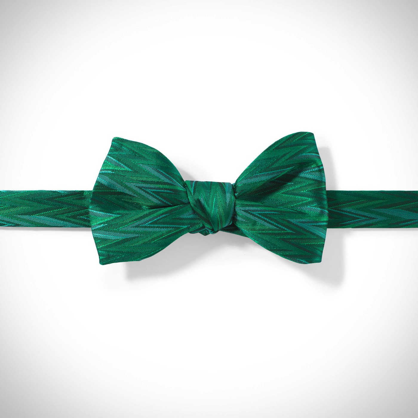 Emerald Zig Zag Pre-Tied Bow Tie