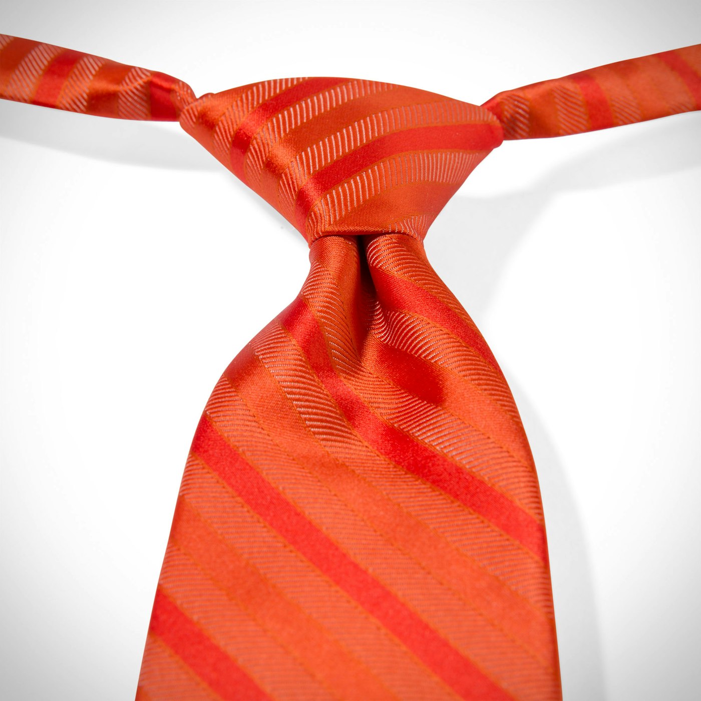 Dark Orange-Jalapeno Striped Pre-Tied Tie