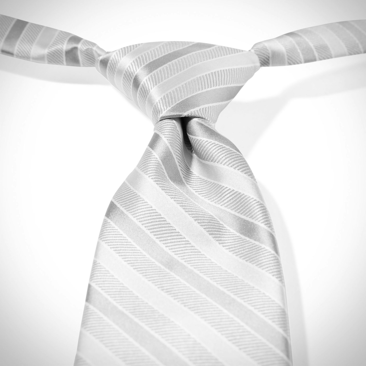 Platinum Pre-Tied Striped Tie